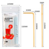Camellia disposable straws, individually packaged, bendable milk tea coffee stirrers, food grade, children, elderly and pregnant women, 50 pieces