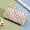 Goldlion Wallet Women's New Print Women's Fashion Long Wallet Large Capacity Card Holder Zipper Multifunctional Clutch Large - Off-White