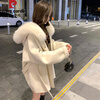 Pierre Cardin white double-sided cape coat for women 2025 new autumn and winter small thick short woolen coat white L 115 catties-130 catties