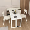 Gujia retractable desk Nordic dining table and sideboard integrated home small apartment space saving two white 80*35*75