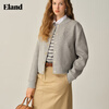 ELAND 100% Sheep Wool Eland Woolen Jacket Women's Loose Short Jacket 2025 Autumn New Gray (15) Gray S /160