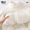 Baleno S&K series jacket women's cardigan tops 2026 winter new style Shu cotton velvet warm heavyweight fashionable long sleeves 6 Apricot#Solid color Soft and skin-friendly M
