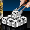 Zwilling German Seiko Quality Food Grade 316 Stainless Steel Ice Cubes Whiskey Wine Ice Balls Iron Ice Stone Frozen Ice Cubes 4 Pieces + Box Food Grade 316L Stainless Steel Ice Cubes