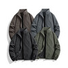 Cotton Spring and Autumn Work Jacket Men's Stretch Waterproof Outdoor Jacket Stand Collar Jacket Nylon High Quality Jacket Coffee 2XL