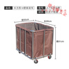 GJXBP hotel linen cart room service cart thickened stainless steel with armrests laundry room collection dirty linen recycling cart 8-tube conical linen cart (disassembly) blue