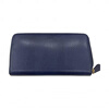 BALLY Classic Women's Leather Clutch Wallet Women's Navy Blue Basic Pack (Bag + Dust Bag)