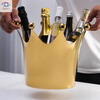 Oeny's new crown stainless steel ice bucket club champagne bucket red wine ice bucket bar KTV wine cooler silver crown ice bucket