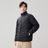 Snow Flying (SNOWFLYING) Lightweight Down Jacket Short 25 Autumn and Winter Stand Collar Casual Versatile Warm 90 Duck Down Jacket Men's Black XL