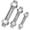 Fengji stainless steel 304 double-head screw nut set combination two-head thread bolt screw screw M6M8M10M12M16mm M8*300 1 set