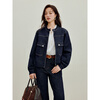 INMAN (INMAN) non-fading original color denim jacket 2025 autumn women's new loose top dark denim blue S