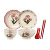 OIMG wedding gifts for newlyweds, newlyweds, girlfriends and sisters, practical high-end tableware for moving, brocade box - Huayang tableware set 10 pieces