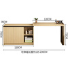 Gujia retractable desk Nordic dining table and sideboard integrated home small apartment space saving two white 80*35*75