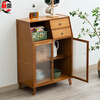 He Chong Nordic kitchen sideboard wine cabinet simple cupboard multi-function storage cabinet household tea cabinet storage living room Nordic single door sideboard