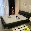 YHGFEE cat leather bed Zhen leather bed master bedroom king bed double 1.8x2m wedding bed tatami 1.5m home internet celebrity custom color 1500mm*1900mm
