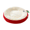 KimPets Lychee Warm Cat Nest Small Rabbit Velvet Pet Nest Round Half Pack Winter Cat Nest Plush Round Nest Dog House