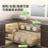 Shuaishi kitchen dish rack drawer-type cabinet pull basket stainless steel drain rack under sink dishware storage rack 2-layer dish rack 42 long solid stainless steel no installation required