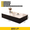 Small craftsman material slate coffee table living room household small apartment light luxury high-end floor tea table light luxury simple tea table black cabinet white board 14