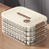 Meikejie Dumpling Box Frozen Dumplings Multi-layer Refrigerator Food Storage Box Frozen Chaos Box Household Dumpling Tray Preservation Box Three Layers and One Cover Can Hold 200 Pieces Lock-in Fresh Default Thickened PP Milk Coffee Anti-sticking and Crack-proof/Healthy and Safe