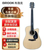 BROOK V12 Guitar Single Board Folk Guitar Top Single Wood Guitar Beginner Instrument 41 Inch Wood Color Cutaway V12N-DCM