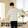 MiiOW Xiao Zhan's same style 25 new men's pajamas, men's super soft striped half-velvet home clothes