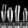 Xiangmanchu Stainless Steel Mixer Set Boston Shaker Container Shaker Cup Commercial Cocktail Mixing Tools Wooden Stand-Boston Set 14-piece Set