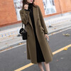 Playboy (PLAYBOY) brand high-end single-sided cashmere coat long knee-length 2025 autumn and winter new slim-fitting temperament wool woolen coat Autumn moon color (thickened with velvet) S S (85-100 pounds)