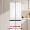 Rongsheng small square cake 410L cross door refrigerator glass ultra-thin zero-embedded small apartment first-level energy efficiency air-cooled frost-free dual frequency BCD-410E30CZGAD national subsidy