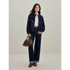 INMAN (INMAN) non-fading original color denim jacket 2025 autumn women's new loose top dark denim blue S