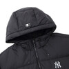 MLB Official Fashionable and Versatile Atmosphere Hooded Goose Down Down Jacket for Men and Women Couples 25 Autumn and Winter New DJB40 New York Yankees/Black M (It is recommended to take one size smaller)