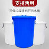 Diaohuang trash can thickened, strong, extra thick, large thickened round barrel, food grade water storage barrel, household plastic outdoor round commercial large capacity barrel, white lidless 60L thickened barrel