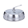 COOKER KING heightened pot lid household thickened stainless steel tempered glass pot lid wok steamer lid glass lid universal thickening and height 36 cm all steel can stand please measure