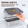 DIKTT German dumpling refrigerator storage box 316L food grade special stainless steel dumpling box crisper water wonton freezer antibacterial 316L steel 2 pieces 1 layer dumpling box 2400ml