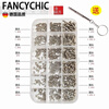 FANCYCHIC mechanical screw box repair small screws ccd camera digital repair glasses watch laptop accessories flat head + countersunk head black (18 specifications)