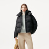 Tambor puff down jacket women's short removable hood autumn and winter warm jacket 25 years new 5530520D black 165