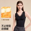 Tingmei (GRACWELL) warm shaping vest inner brushed bra-free bottoming shirt autumn and winter inner wear seamless back underwear Mocha Brown L