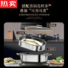 MZXM Japan imported quality fish steaming pot household oval rectangular extra large high-end fish steaming artifact 316 non-regular model-steaming fish pot single layer (fish plate + steaming rack + plate clamp) 1cm