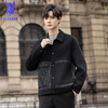 Playboy (PLAYBOY) Woolen Jacket Men's 2025 Autumn and Winter New Double-sided Wool Coat Short Men's Tops Handsome Woolen Jacket Black L