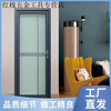 Titanium magnesium aluminum alloy toilet door kitchen door balcony door extremely narrow Changhong glass door simple flat opening can be customized gray frame 1.0 frosted outer left inner left 1960*670