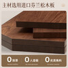 Yongjuxi solid wood bed 1.5m x 2m oak single bed small apartment master bedroom double bed simple bedroom large bed walnut color solid wood bed 1.5m x 2m