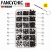 FANCYCHIC mechanical screw box repair small screws ccd camera digital repair glasses watch laptop accessories flat head + countersunk head black (18 specifications)