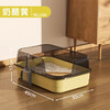 Cat litter box translucent fence removable semi-closed anti-splash litter box kitten fully open giant cat toilet cloud lime 61cm extra large size upgraded and thickened