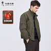 Dances with Wolves Windproof Stand Collar Jacket Men's 2026 Spring New Commuting Anti-Wrinkle High-Quality Casual Youth Loose Jacket 1078 Military Green 203 - Quilted Style L (175)