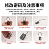 Baige small combination lock padlock suitcase bag lock backpack password padlock steel cable locker lock black CW135962