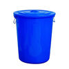Diaohuang trash can thickened, strong, extra thick, large thickened round barrel, food grade water storage barrel, household plastic outdoor round commercial large capacity barrel, white lidless 60L thickened barrel