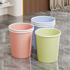 Home living room Nordic trash can with pressure ring kitchen trash can toilet waste paper bucket without lid toilet paper basket random color large size