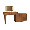 Winter wood solid wood dresser and cupboard integrated bedroom simple modern master bedroom dresser desk bedside table bedside vanity table 6 cupboard table-walnut color