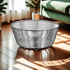 GIOIO304 stainless steel non-magnetic fruit basket for draining round solid thick living room special for washing vegetables free shipping clearance food grade 25.5 cm extra large non-magnetic hollow drain fruit basket