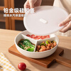 Newair ceramic rice cooker inner steamer, three-compartment steaming tray, round baby food supplement, one-pot steaming wok, steaming bowl drawer, steamed vegetables in one pot, ceramic three-compartment steaming tray, diameter 19CM - high model, no specifications