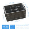 Customized turnover box with lid, compartment parts box, small rectangular partition, car desktop storage box tool, six-compartment box with height 415x280x190MM + gray
