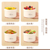 Xinnan insulated lunch box stainless steel office worker microwave oven insulated bucket student lunch box with insulated bag white three-pack lunch box + insulated bag + tableware three layers
